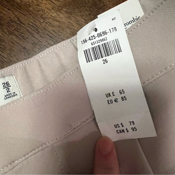 NWT Abercrombie & Fitch Ultra High Rise Pants Skinny Split Hem Trousers 26 / 2 - Picture 5 of 13